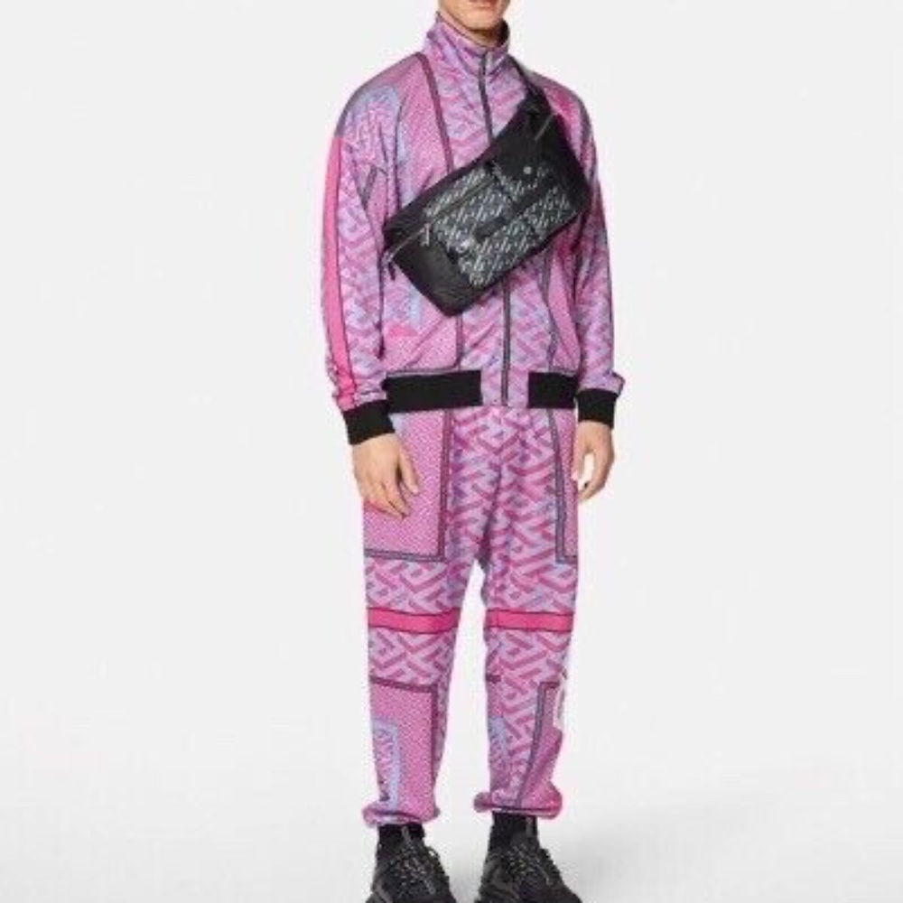 VERSACE FULL LOOK pre-loved Jacket and Pants La Greca V TRACKSUIT MEDUSA RUNWAY